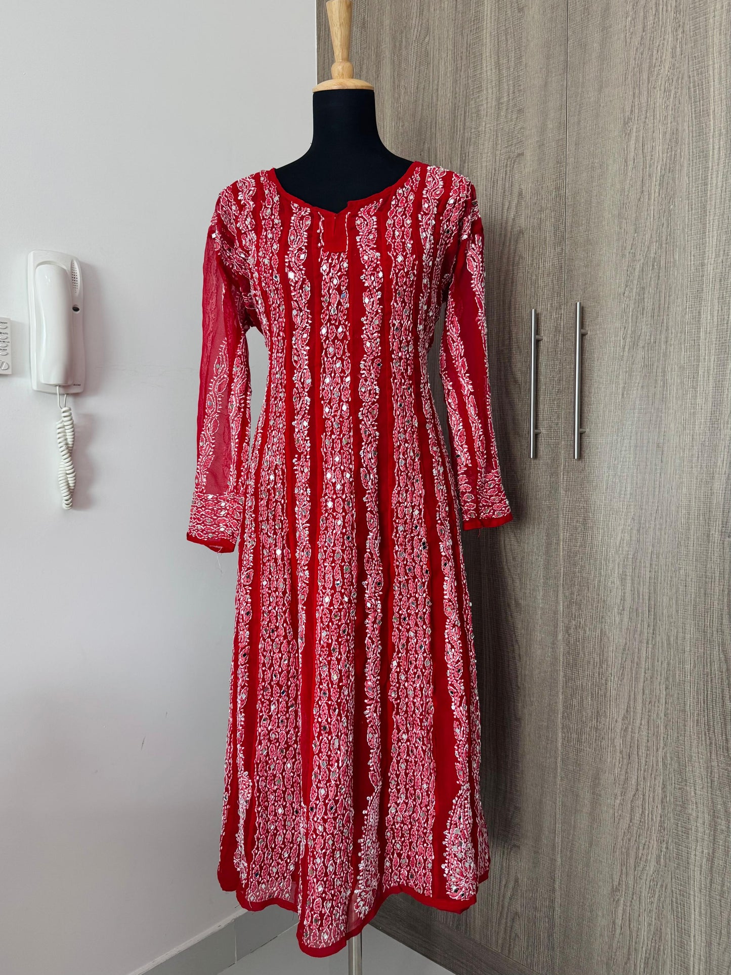 Mirror Work Georgette Anarkali