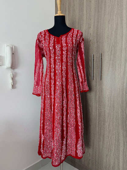 Mirror Work Georgette Anarkali