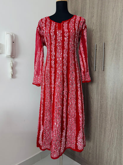 Mirror Work Georgette Anarkali