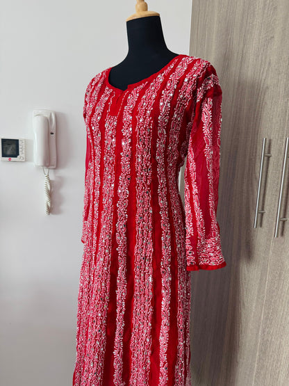 Mirror Work Georgette Anarkali