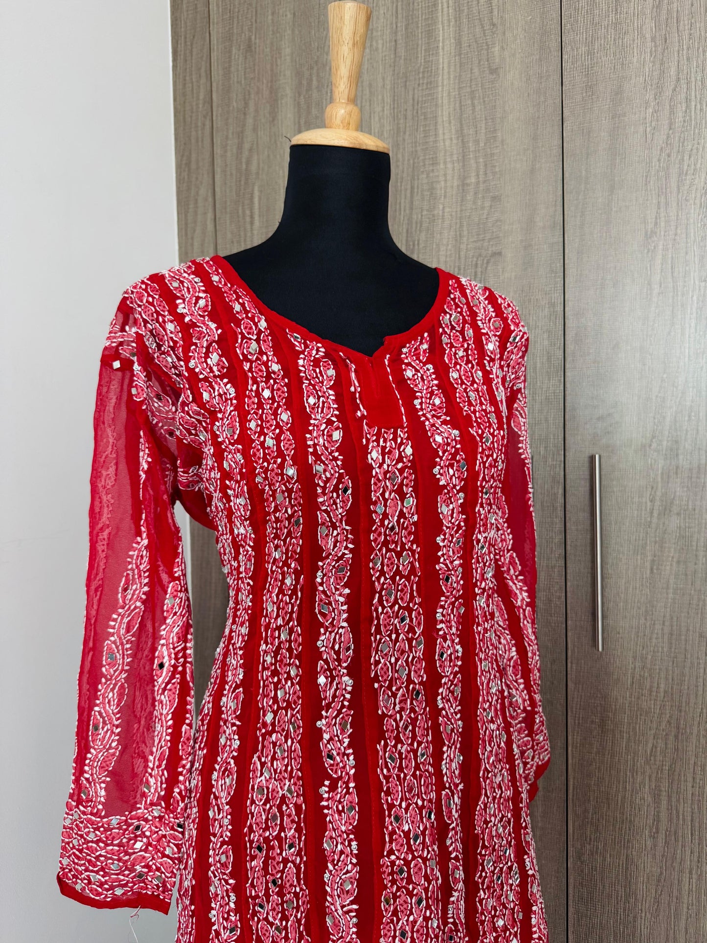 Mirror Work Georgette Anarkali