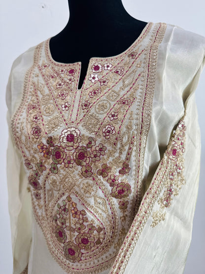 Premium Tissue Fabric 2-Piece Suit Set – Elegant & Festive