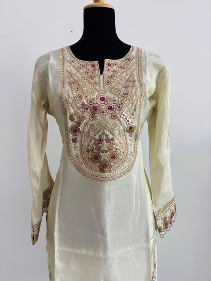 Premium Tissue Fabric 2-Piece Suit Set – Elegant & Festive