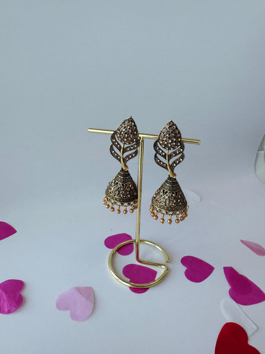 Shimri Triangle Jhumka Earrings | Premium Ethnic Jewelry