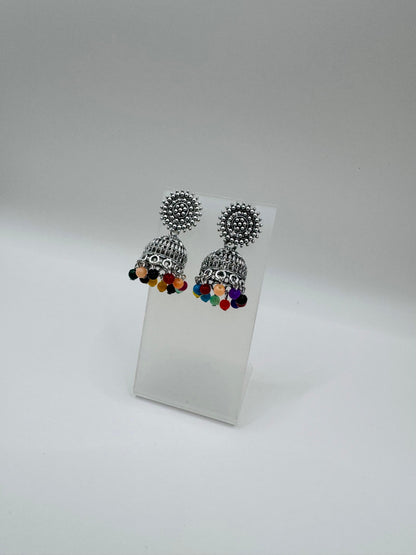 Multicolored Jhumkas – Cute Lightweight Ethnic Earrings