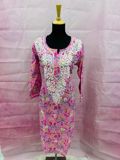 Floral Printed Long Kurti