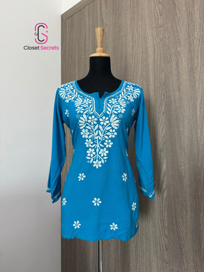 Handmade Mulmul Cotton Chikankari Kurti
