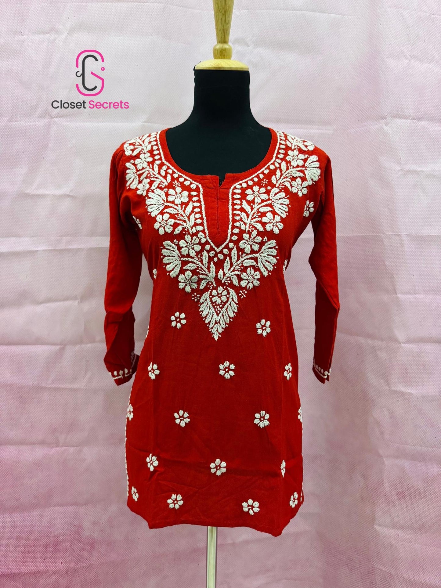 Handmade Mulmul Cotton Chikankari Kurti