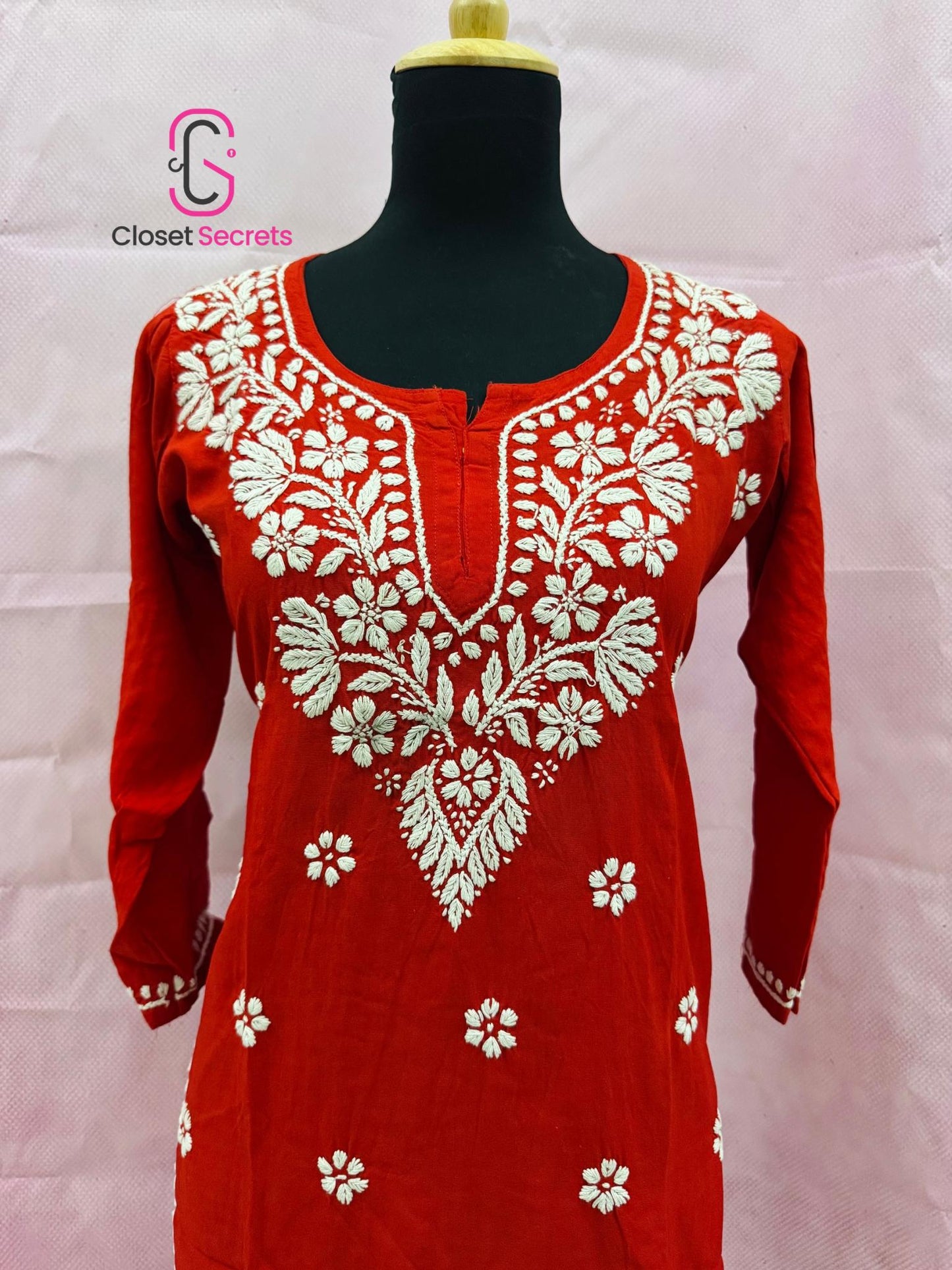 Handmade Mulmul Cotton Chikankari Kurti