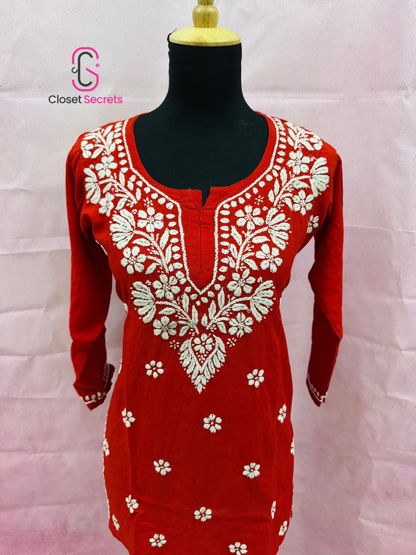 Handmade Mulmul Cotton Chikankari Kurti