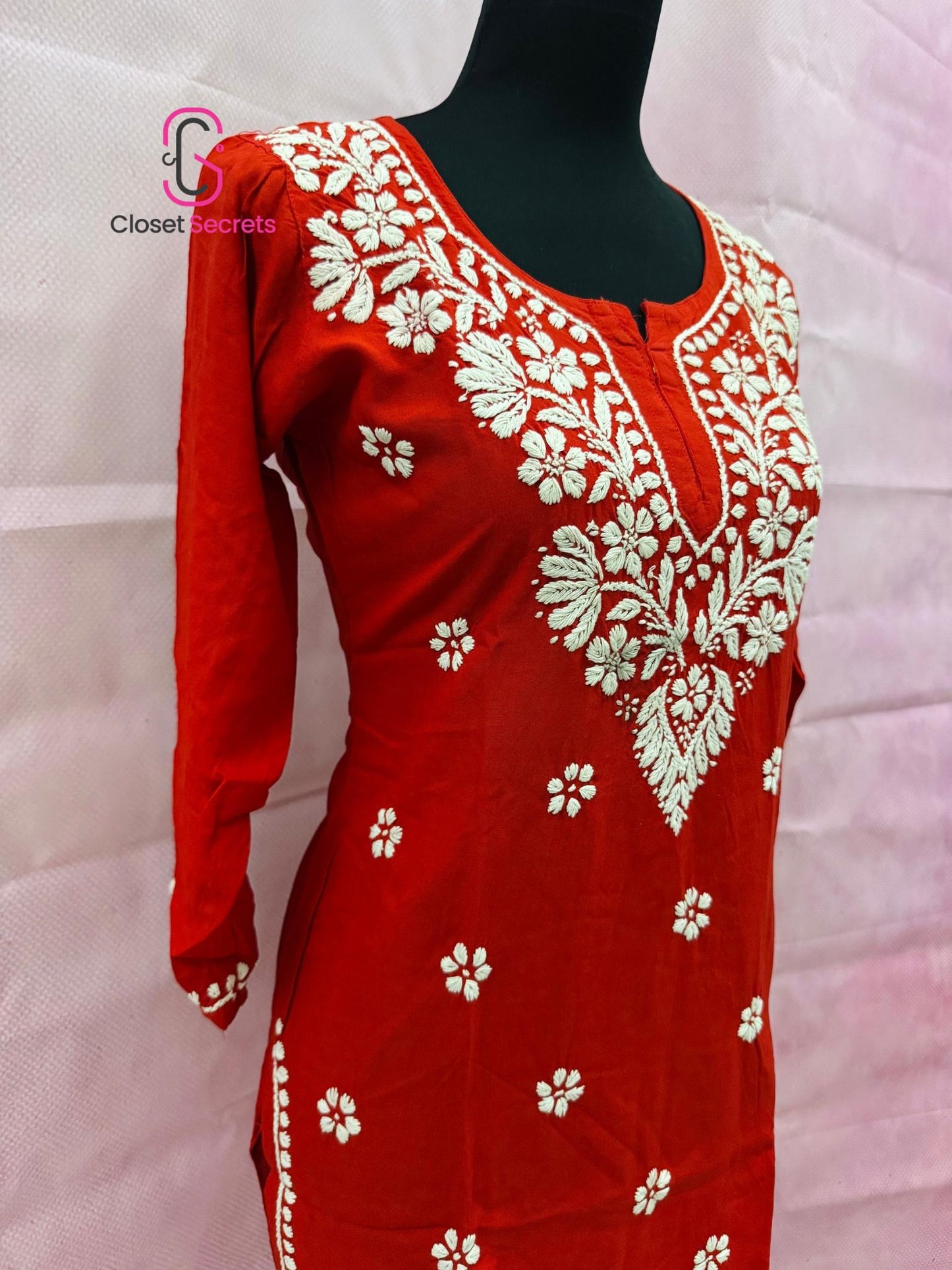 Handmade Mulmul Cotton Chikankari Kurti