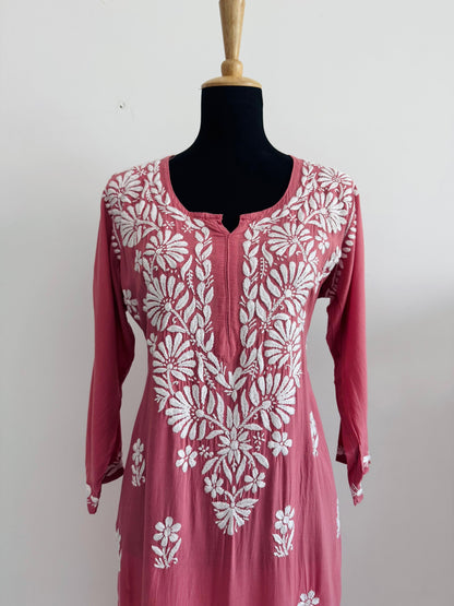 Handmade Chikankari Mulmul Cotton 2pc Suit & Plazzo