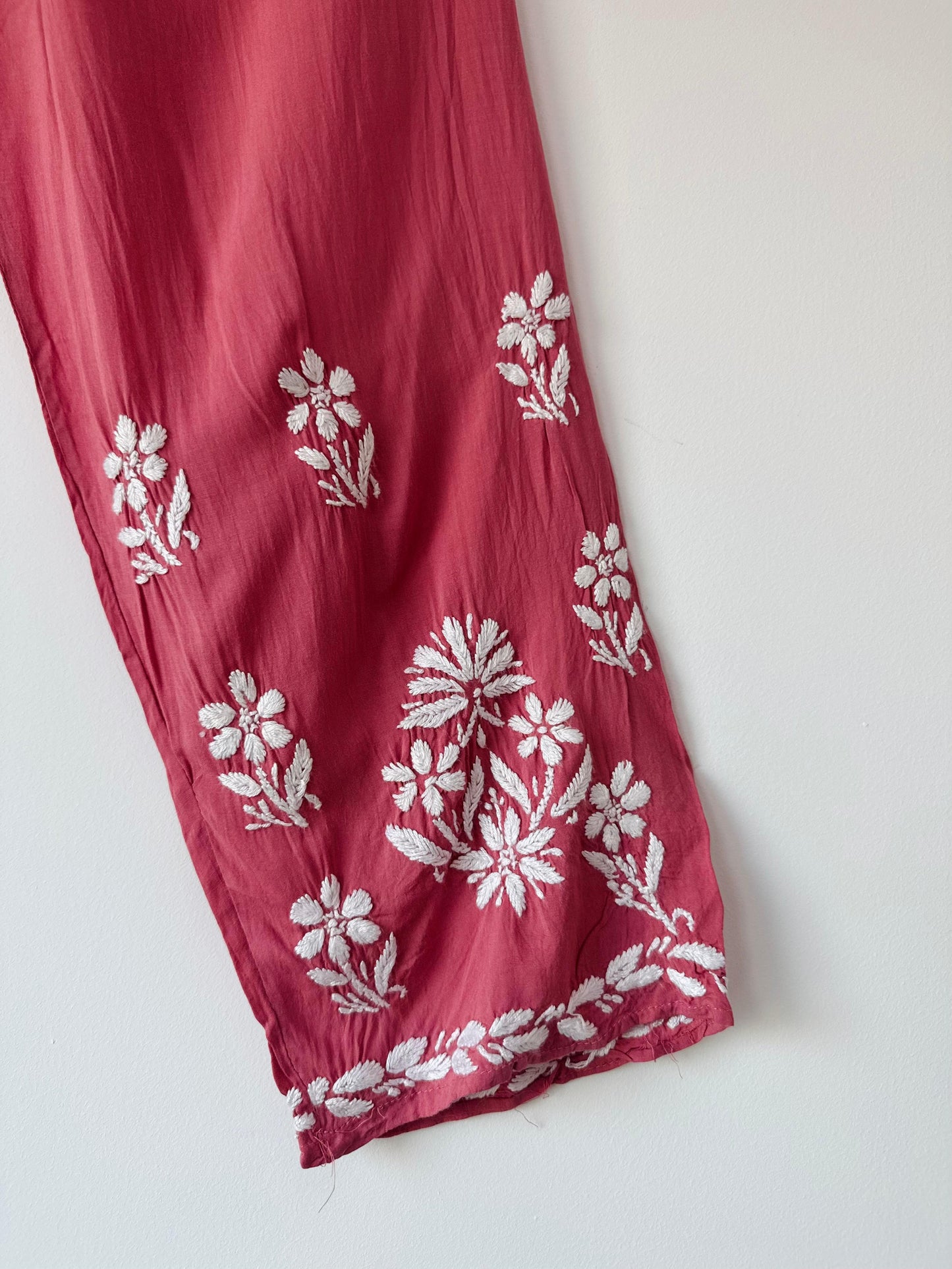 Handmade Chikankari Mulmul Cotton 2pc Suit & Plazzo