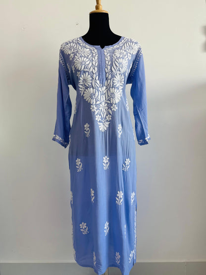 Handmade Chikankari Mulmul Cotton 2pc Suit & Plazzo