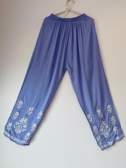 Handmade Chikankari Mulmul Cotton 2pc Suit & Plazzo