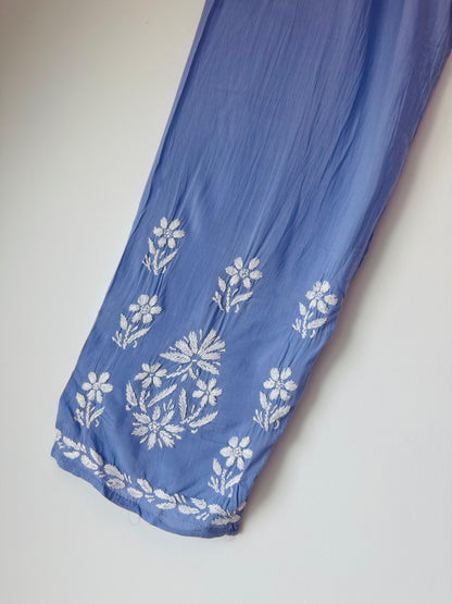 Handmade Chikankari Mulmul Cotton 2pc Suit & Plazzo